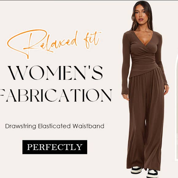 Marayn - Wholesale Top & Pant Set (NOT Loungewear) - Women's - 2025 Autumn Europe America Womens WideLeg Suit31