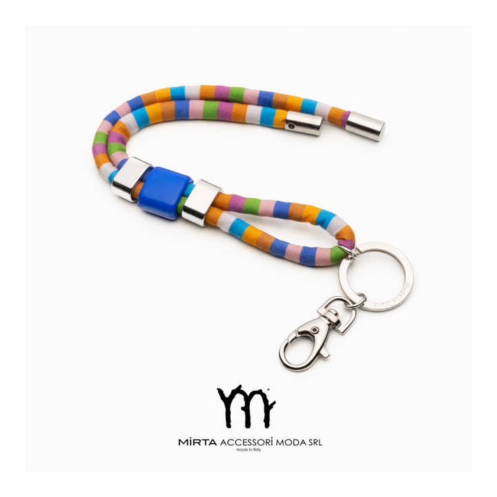 Mirta Accessori Moda - Wholesale Keychain - Women's - Keychain Charm Stripe Cube2
