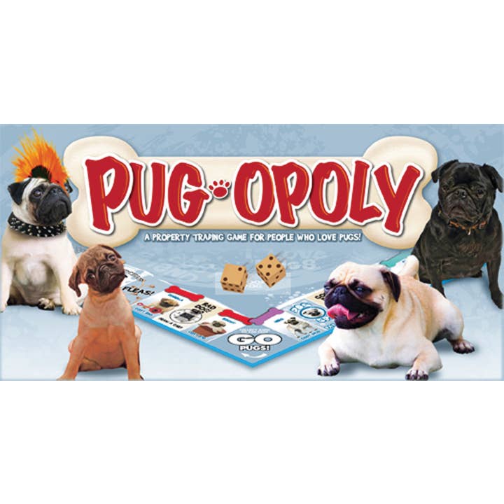 Outset Games and Cobble Hill Puzzles - Wholesale Board Game - Pug-Opoly Board Game