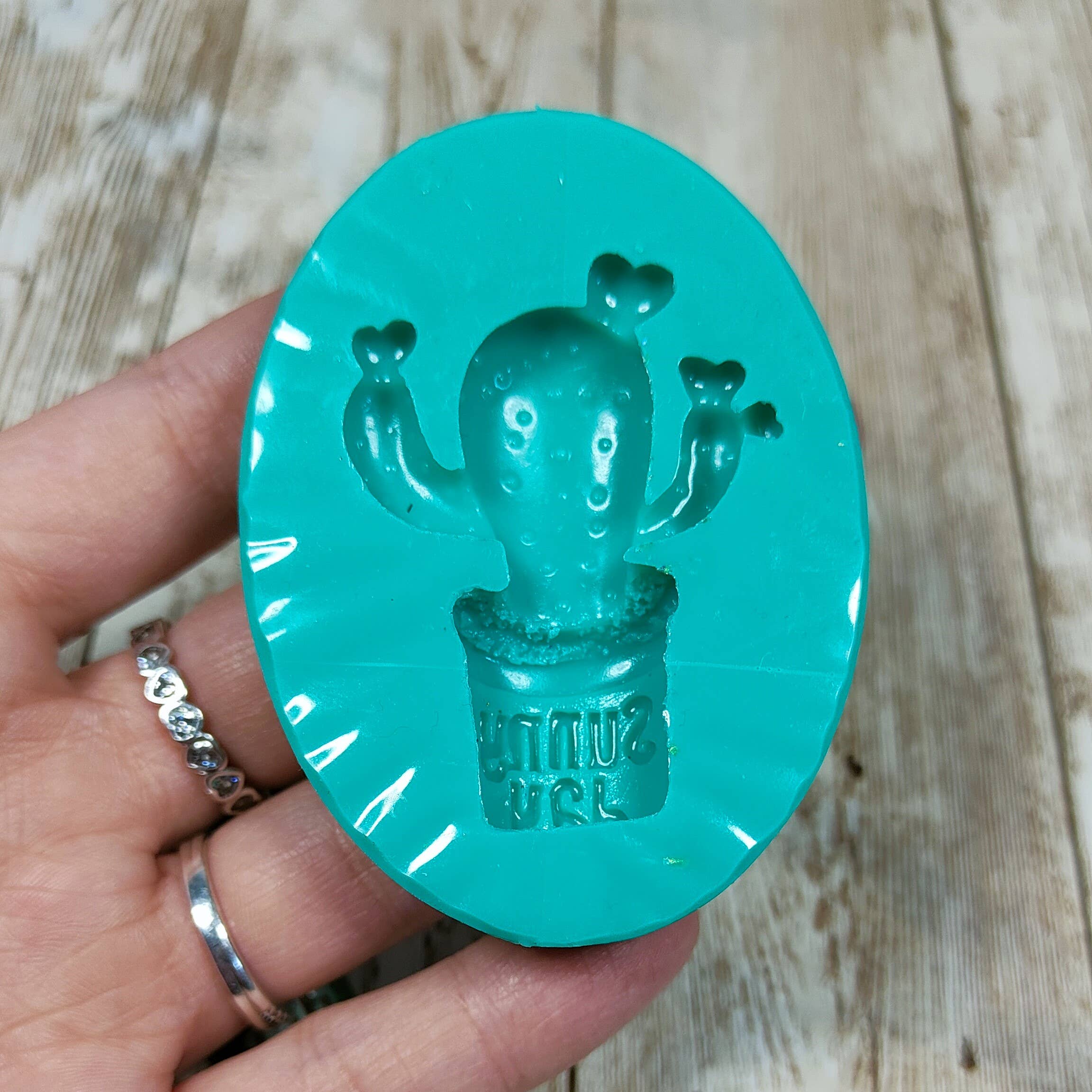 Serena Creazione di Serena Stampone - Vente Kit de bricolage - Moule Cactus Sunny Day 5cm en silicone pour résine et plâtre4