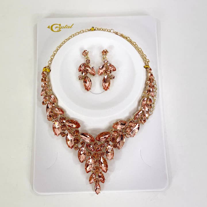 TAPA fashion - Vendita all'ingrosso Parure di gioielli - Set Collana e Orecchini di Cristallo FJN367 (1PC)6