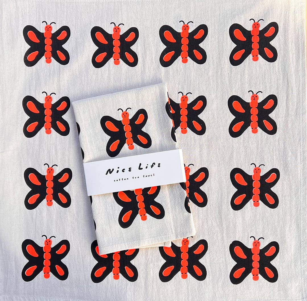 Nice life - Wholesale Tea Towel - Butterfly tea towel1