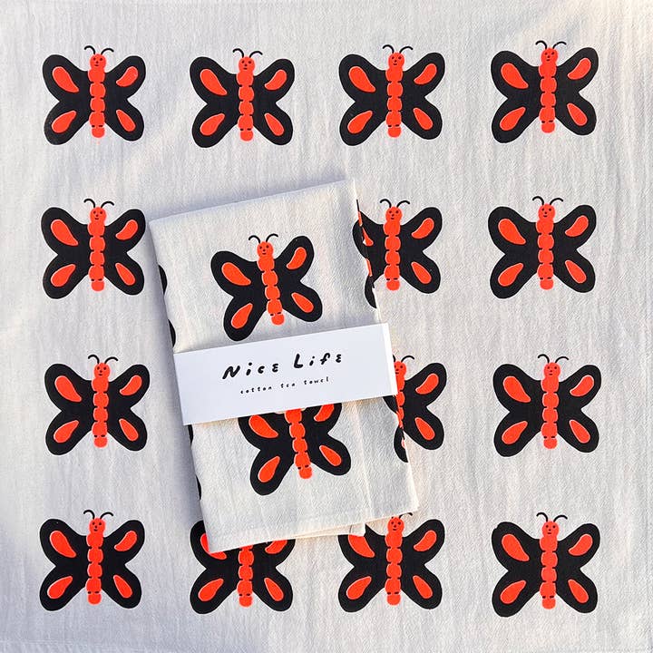 Nice life - Wholesale Tea Towel - Butterfly tea towel1