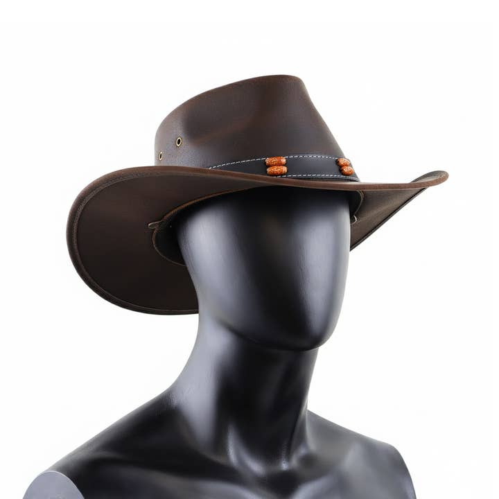 Premium råhudsläder cowboyhatt – klassiska westernhattar för wholesale av USA Leather Shop
