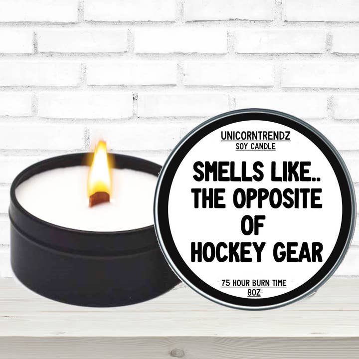 Funny Candles, HockeyCandle, Hockey Gifts, Soy Candles for wholesale by Unicorntrendz