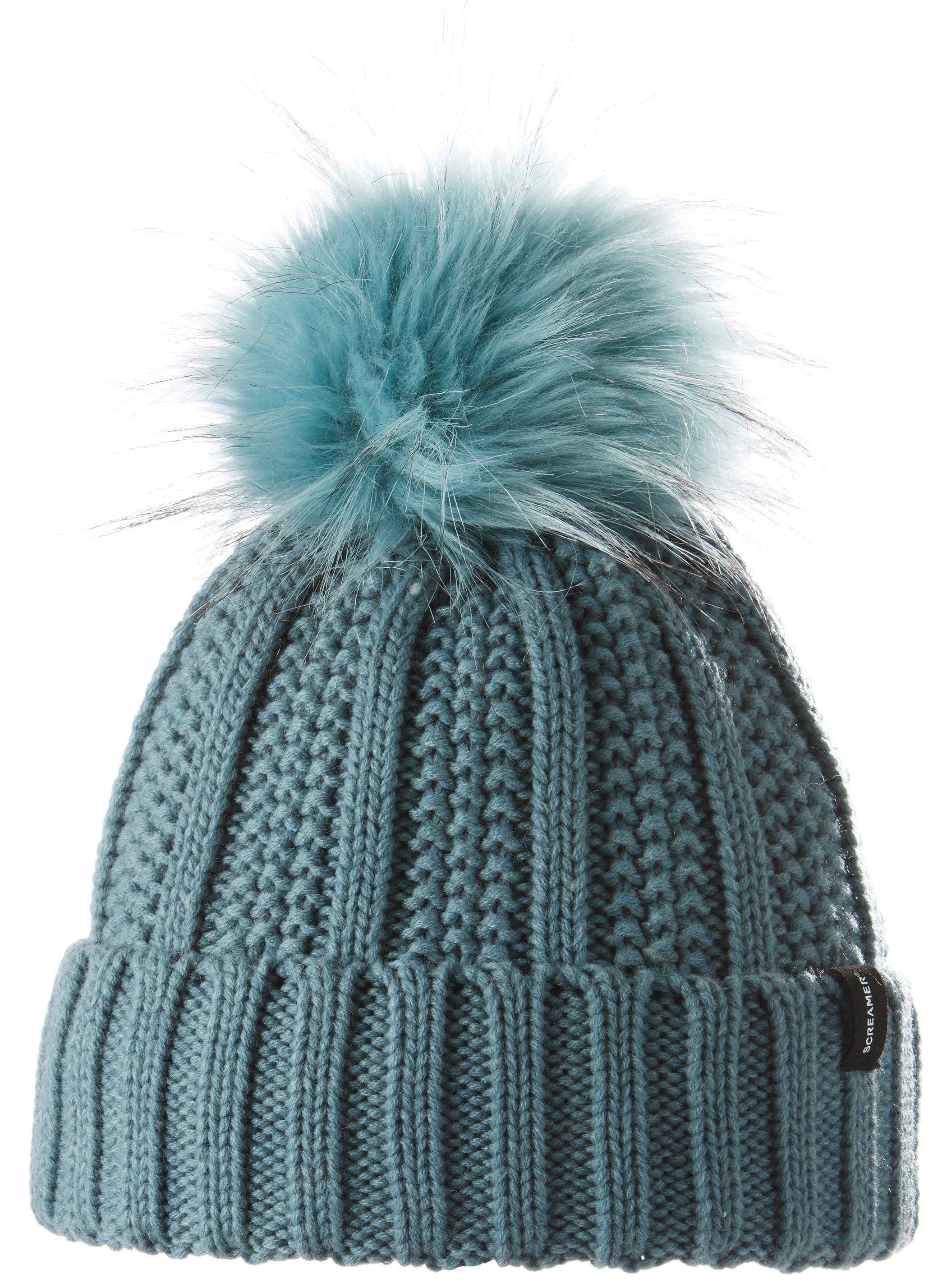 Screamer - Vente Bonnet – femme - Bonnet en maille torsadée à revers pour femme Jennifer0