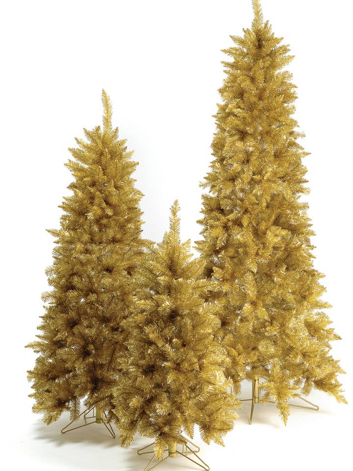 TINSEL TREE GOLD 6'-35"D for wholesale by Studio Specialties