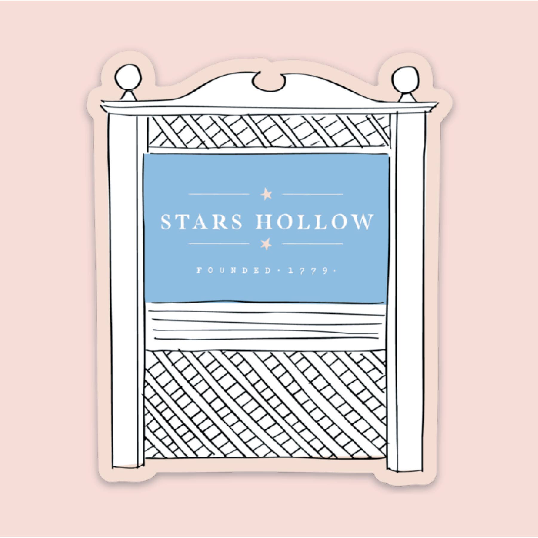 Declaration & Co - Wholesale Sticker - Stars Hollow Sign | Gilmore Girls Sticker