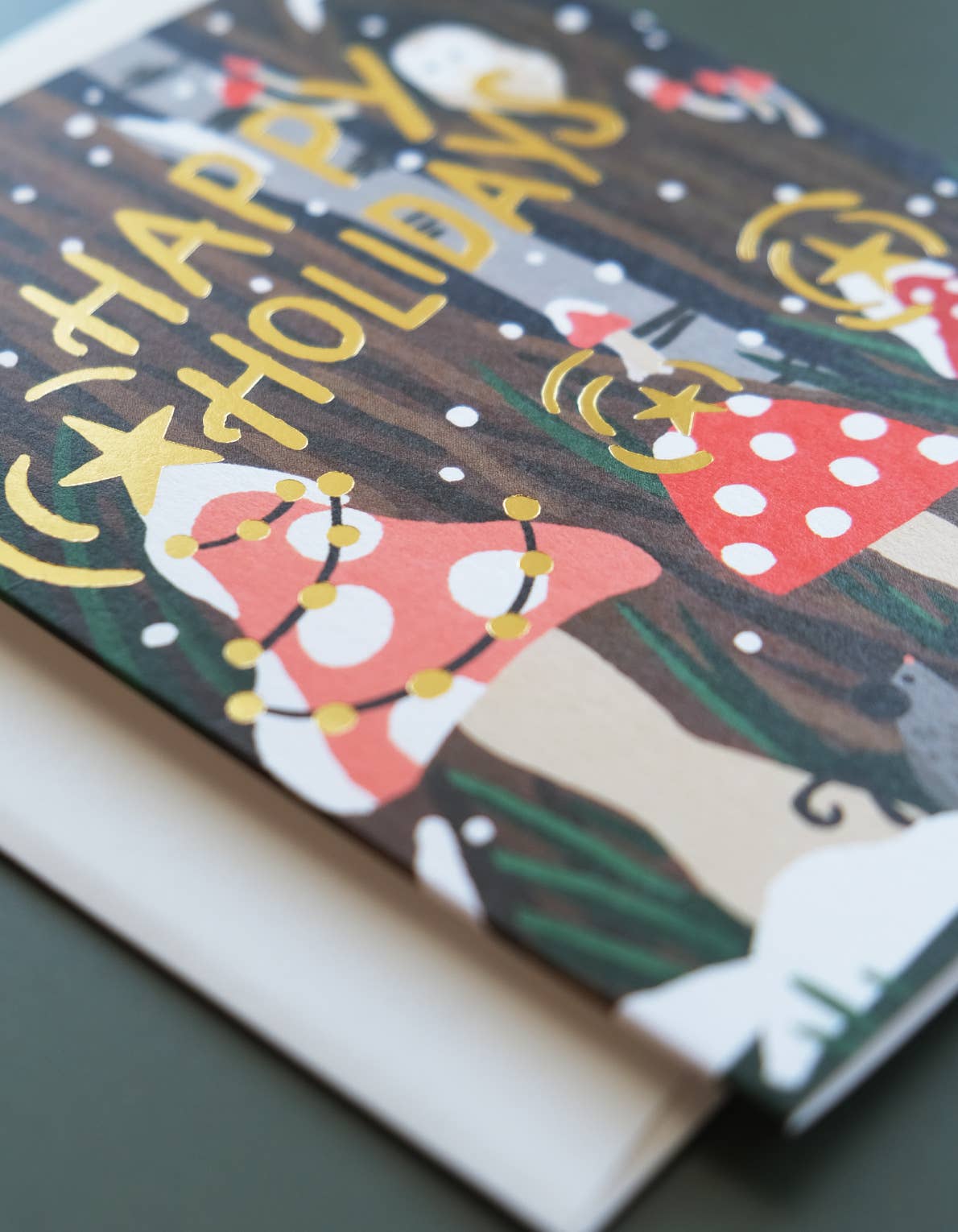 Idlewild Co. - Wholesale Season's Greetings Card - Mushroom Forest Holiday Greeting Card1