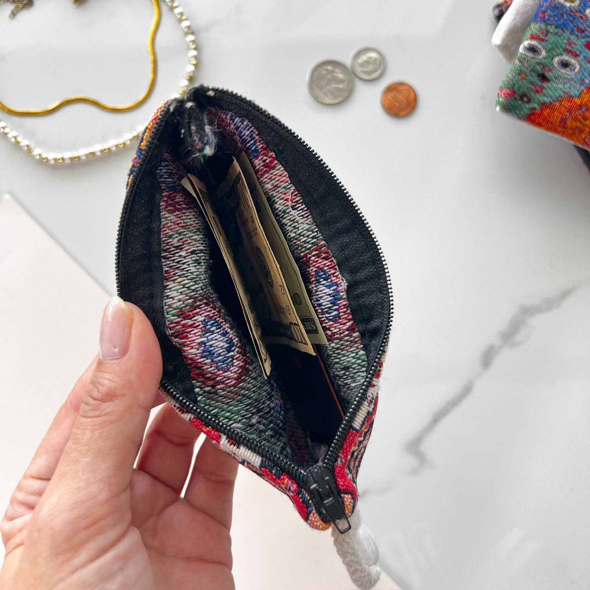 Umays Boho – wholesale Coin purse – Women’s – Frida Kahlo Coin Purse, Bohemian Fabric Pouch, Boho Gifts2