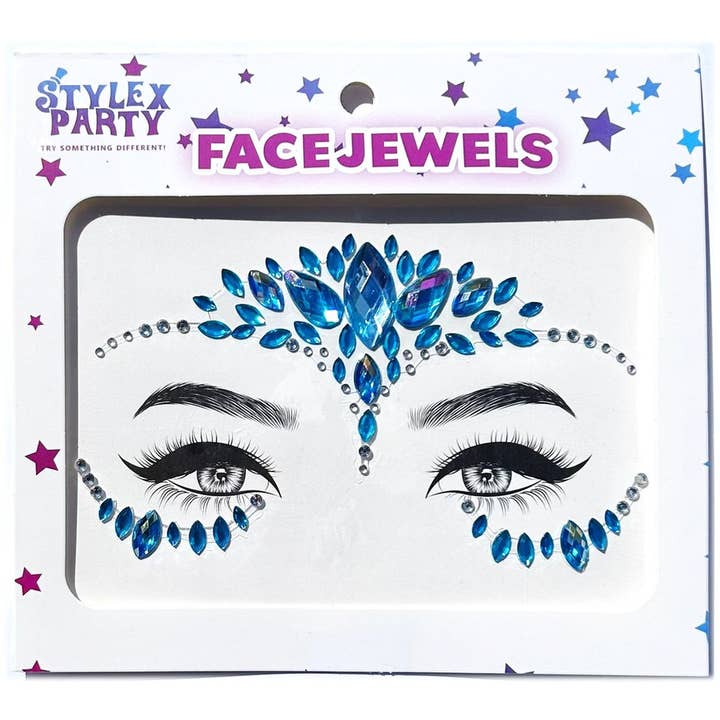 Stylex Party – wholesale Face paint/play makeup – Kids – Blue Face Gems Festival Halloween Costume Party