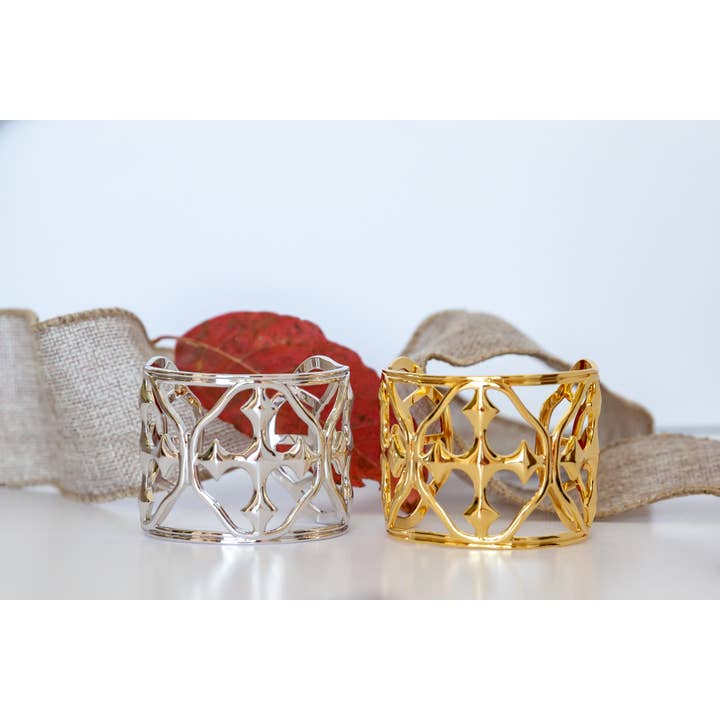 Gracewear Collection - Wholesale Cuff Bracelet - Large Cuff Shield Bracelet2