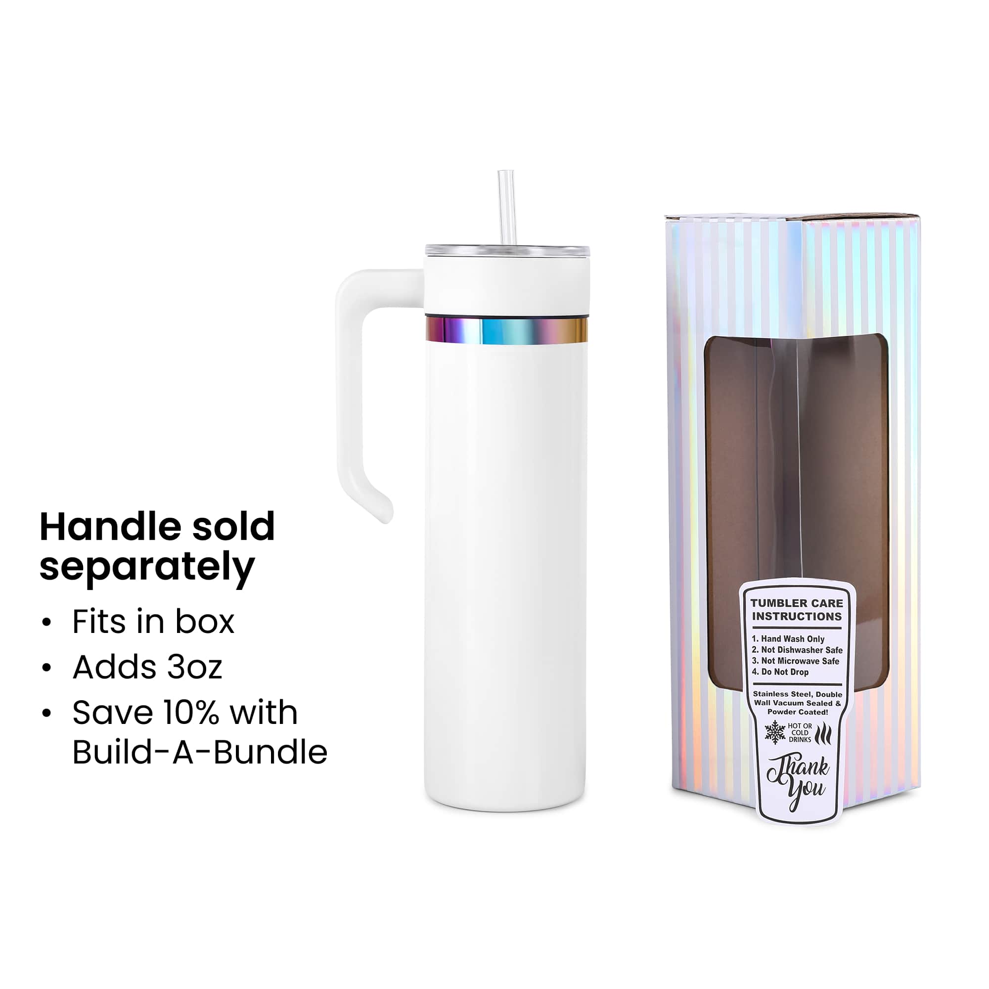 MakerFlo - Wholesale Insulated mug/tumbler - 20oz Skinny Rainbow5