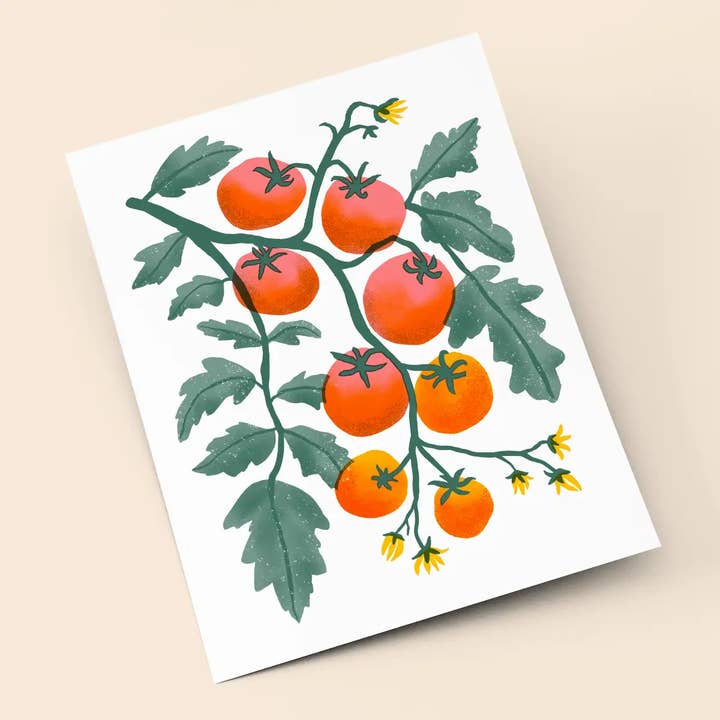 Impressão de Arte Risograph de Tomates Cherry (21,6x28 cm) por atacado de Oh So Nice Design Co.