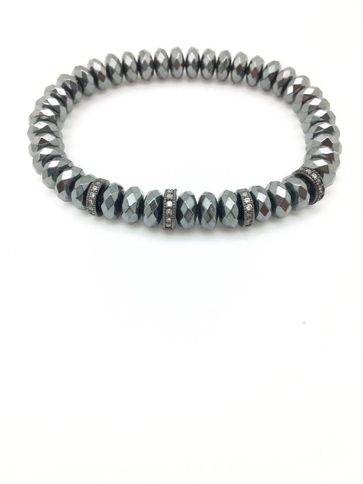 Anna bracelet - hematite for wholesale by In2 design