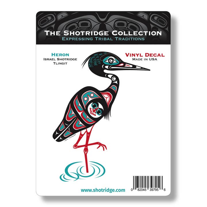 Heron Vinyl Decal (Pack of 12) for wholesale by The Shotridge Collection