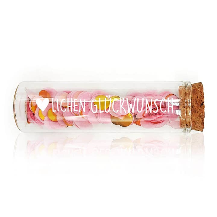 Mea-Living - Wholesale Gift Box - Money gift tube "CONGRATULATIONS", white / pink1