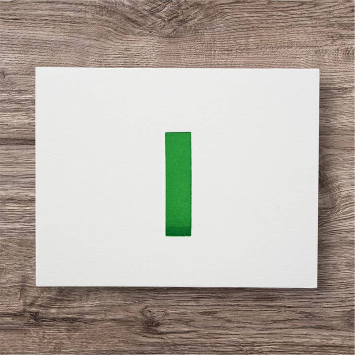 I est pour... Cartes de correspondance Letterpress pour la vente par Inky Octopus Press