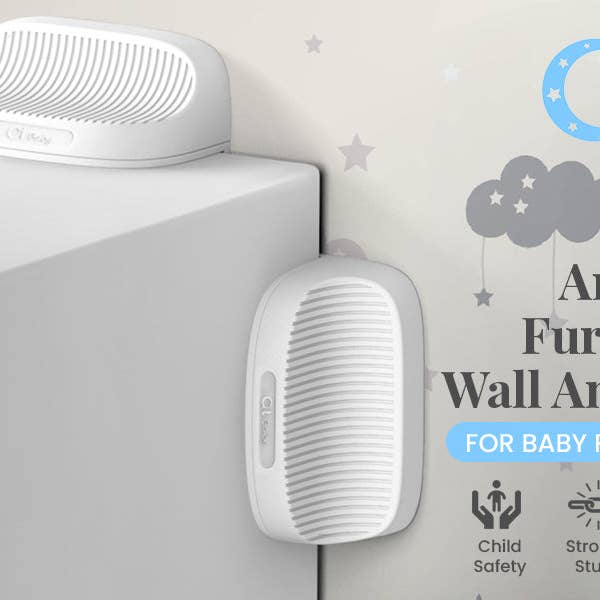 Lot de 2 ancrages muraux anti-basculement pour meubles QT Baby 3M pour la vente par QT BABY