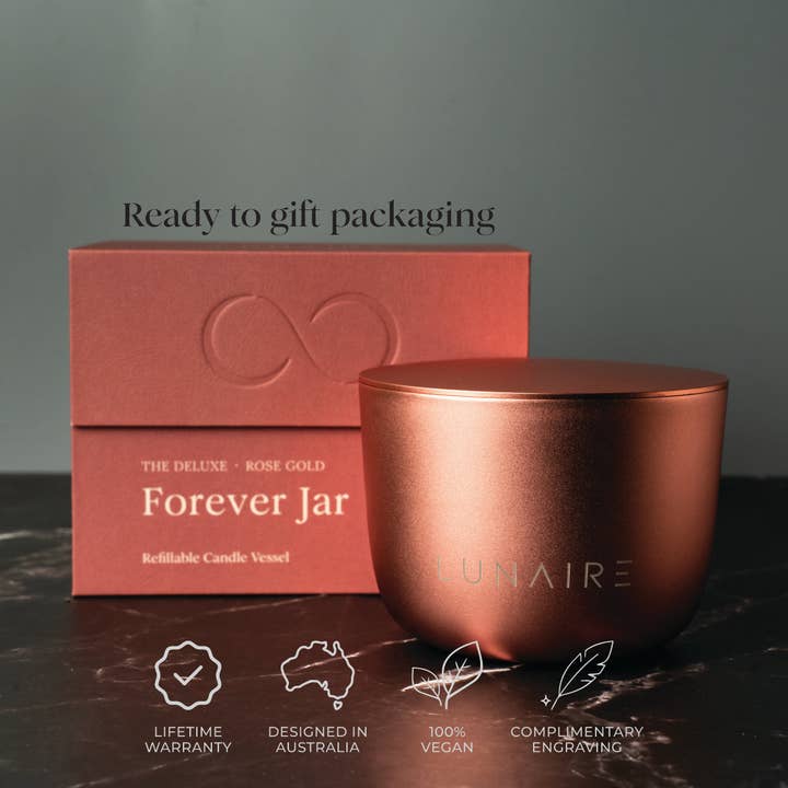 Lunaire - Wholesale Jar/Filled Candle - Rose Gold Jar + Afternoon Bloom Pod2