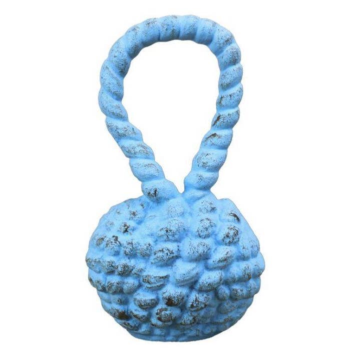 Tope de puerta rústico azul claro de hierro fundido marinero nudo 10" para venta al por mayor de Hampton Ironworks