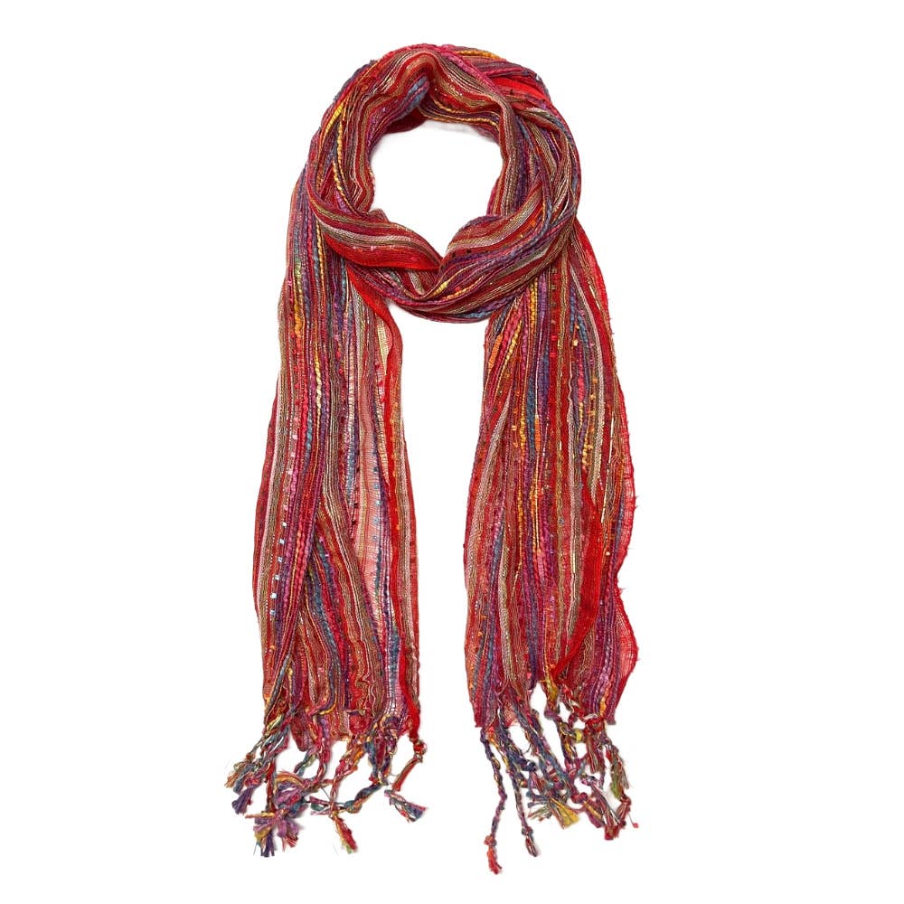 Humble Hilo – wholesale Scarf – Women's – Humble Hilo Multicolored Thread Artisan Scarf52