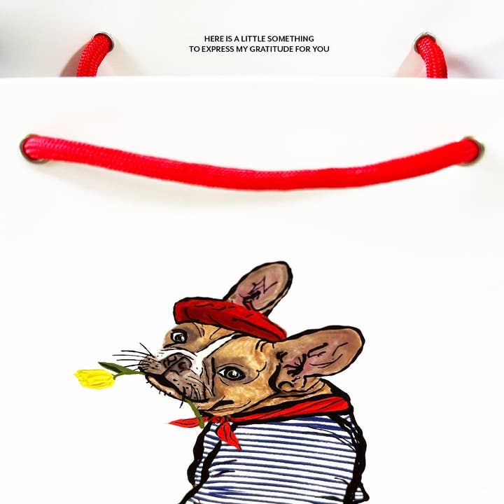 Mitzi Bitsy Spider - Wholesale Gift Bag - Merci, Frenchi — French Bull Dog Thank You Gift Bag3