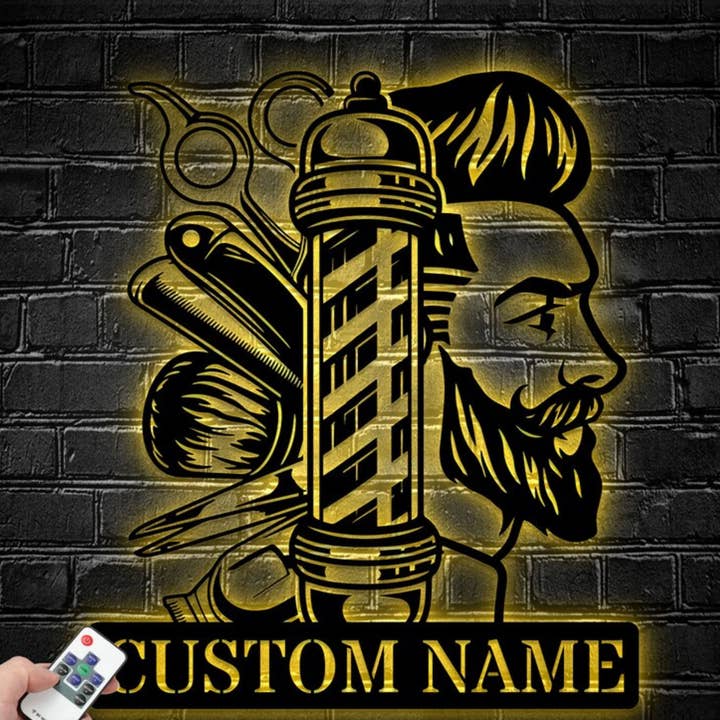 Glow Neon - Wholesale Neon Sign - Personalized Barber Shop Metal Sign - Custom Signboard1