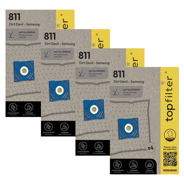 Confezione da 4 pacchi di 4 sacchetti aspirapolvere 64811 Samsung e Dirt Devil TopFilter Premium per la vendita all'ingrosso da parte di Zenker