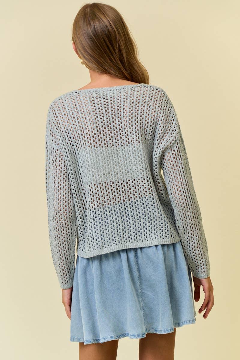 Doe and Rae – Großhandel Strickpullover – Damen – Langärmliges Strickoberteil mit V-Ausschnitt - 45264T18