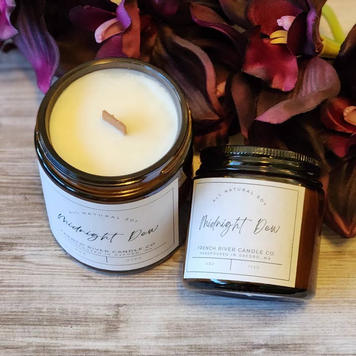 Midnight Dew Scented Soy Candle for wholesale by French River Candle Co.
