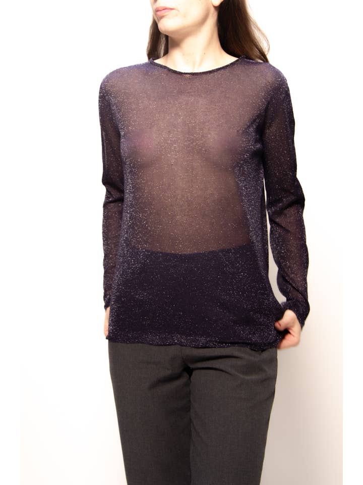 Lèmme - Wholesale Knit Sweater - Women's - Glittered boat neck sweater (3D knit)9