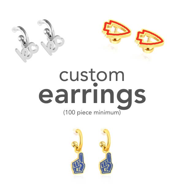 Orecchini personalizzati per la vendita all'ingrosso da parte di EB and Co.