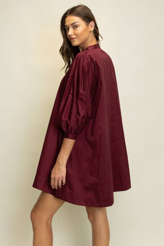 Heyson - Wholesale Dress - Women's - JOD1176 Pintuck Detail A-Line Mini Dress4