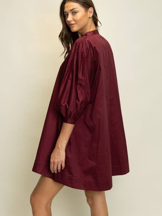 Heyson - Wholesale Dress - Women's - JOD1176 Pintuck Detail A-Line Mini Dress4