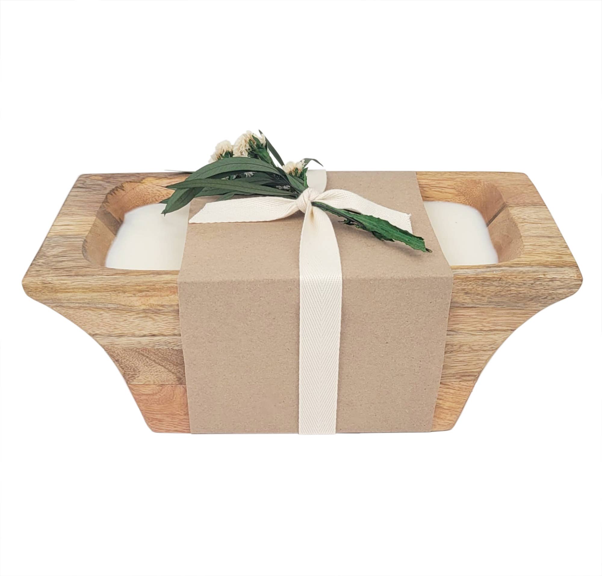 Andaluca - Wholesale Jar/Filled Candle - Mango Wood Deep Rectangular Candle