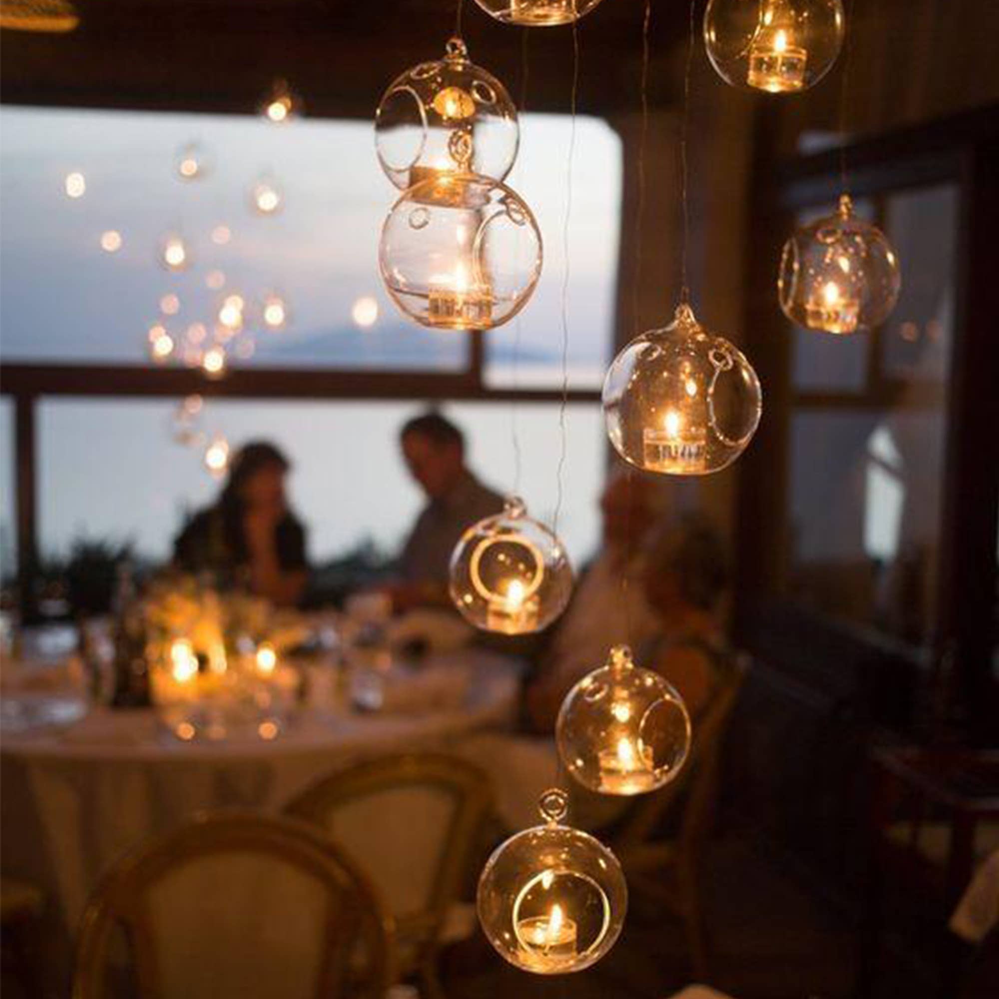 WGV International - Wholesale Candle Holder - WGV Clear Hanging Glass Terrarium / Candle Holder - 6"H5