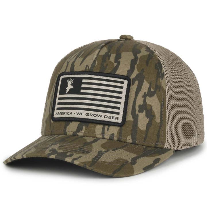 We Grow Deer Flag Hat for wholesale by American Cattle Co