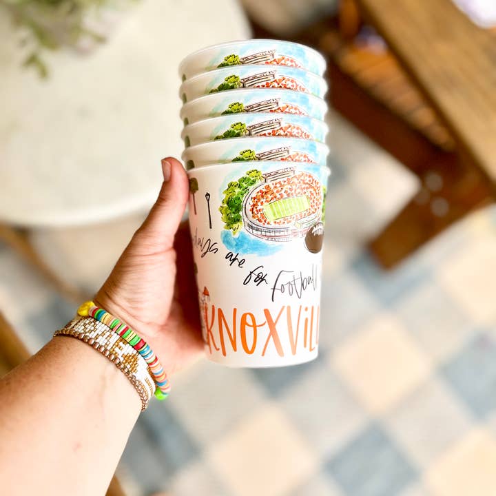 Happy By Rachel, LLC - Wholesale Drinking Glass/Cup - Knoxville Reusable Cups, gifts, collegiate games, alumni