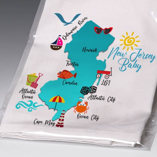 CUSTOM MAP TOWELS: Design your own towel! for wholesale by Liane Fried Studio