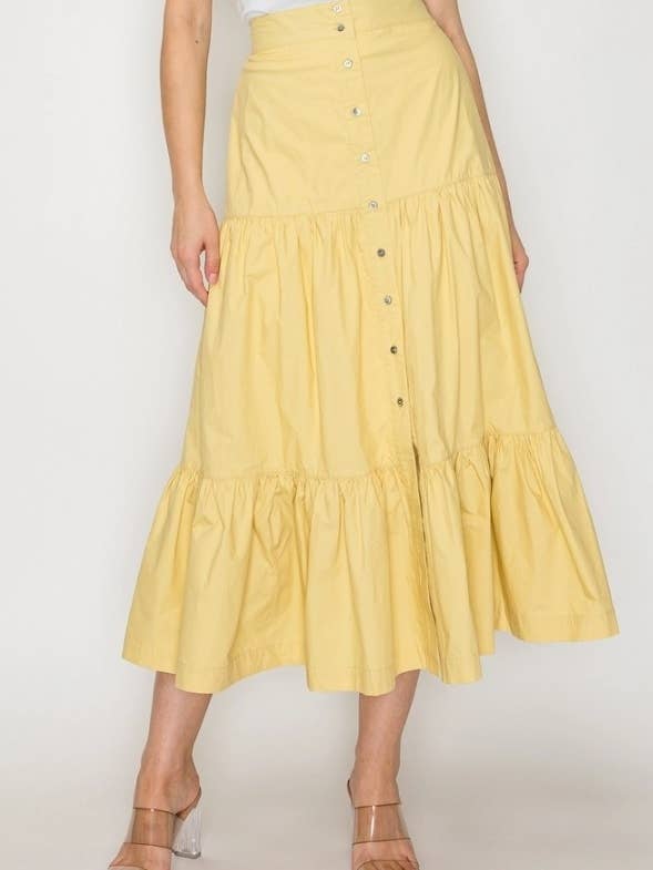Maxirok met knoopsluiting in lagen voor wholesale door PORSHA