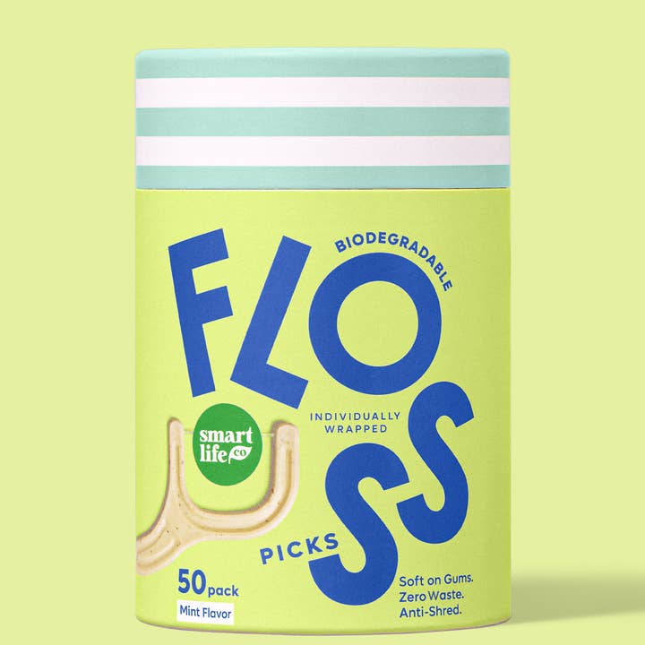 SmartLifEco - Wholesale Floss - Individually Wrapped Floss Picks | 50 Pack