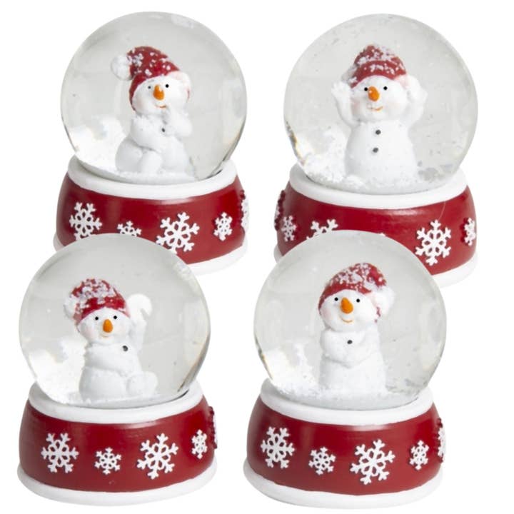 Schneekugelhaus - Wholesale Snow globe - Snow globes snowman with red white base snowflake