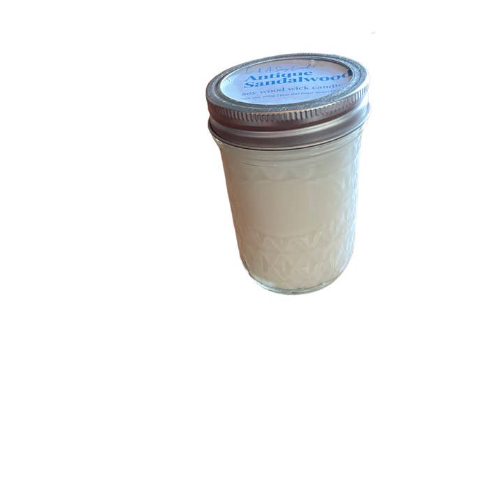 C & A Soy Candles, LLC - Wholesale Jar/Filled Candle - Antique Sandalwood Vegan, Soy & Wood-wick Candle - 6 Oz
