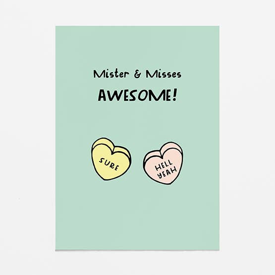 Grußkarte - Mr and Miss für den Großhandel von Van Kira