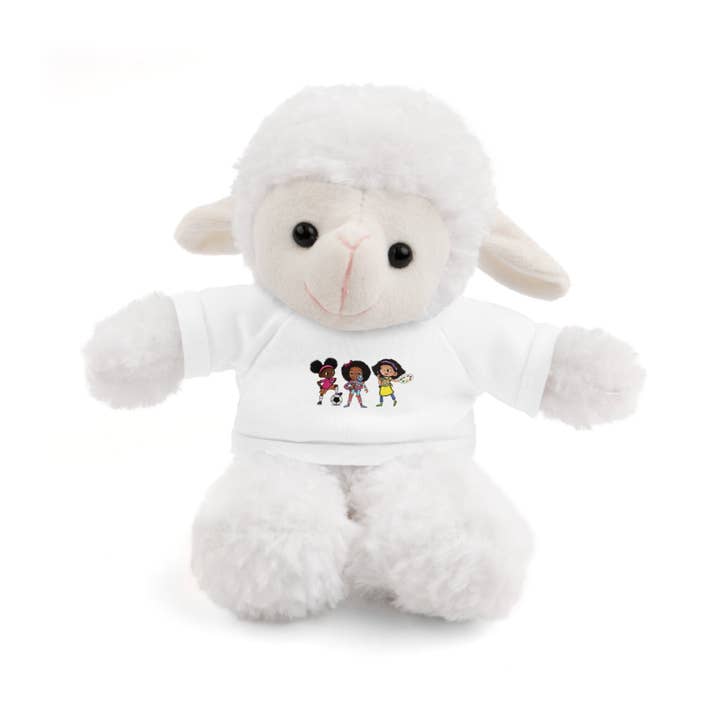 White Personalized Stuffed Animal with Custom Tee - Perfect Gift for Kids and Celebrations for wholesale on Faire5