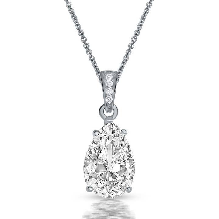 Collier pendentif en argent sterling avec zircone cubique (9200CZ) pour la vente par Genevive