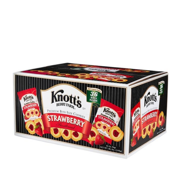 Majestic Wholesale - Wholesale Cookie - Knott's Berry Farm Strawberry Shortbread Cookies 2oz 36CT