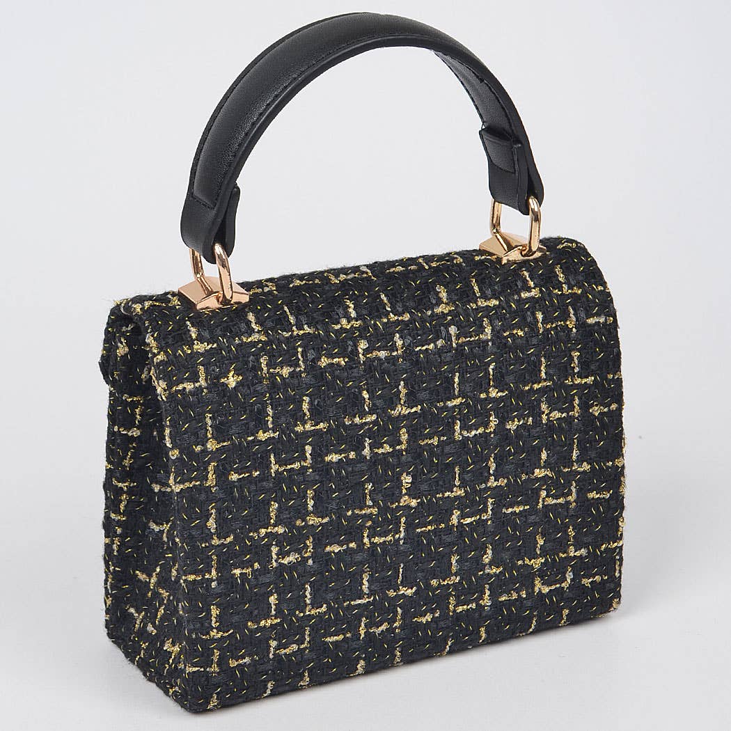 3AM BY H&D ACCESSORIES - Wholesale Top Handle Bag - Women's - Tweed Top Handle Clutch4