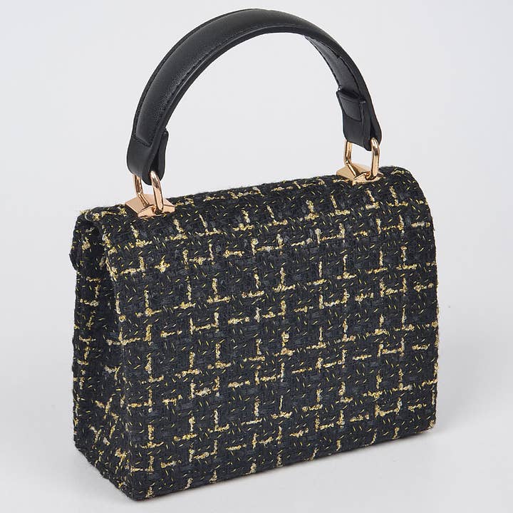 3AM BY H&D ACCESSORIES - Wholesale Top Handle Bag - Women's - Tweed Top Handle Clutch4